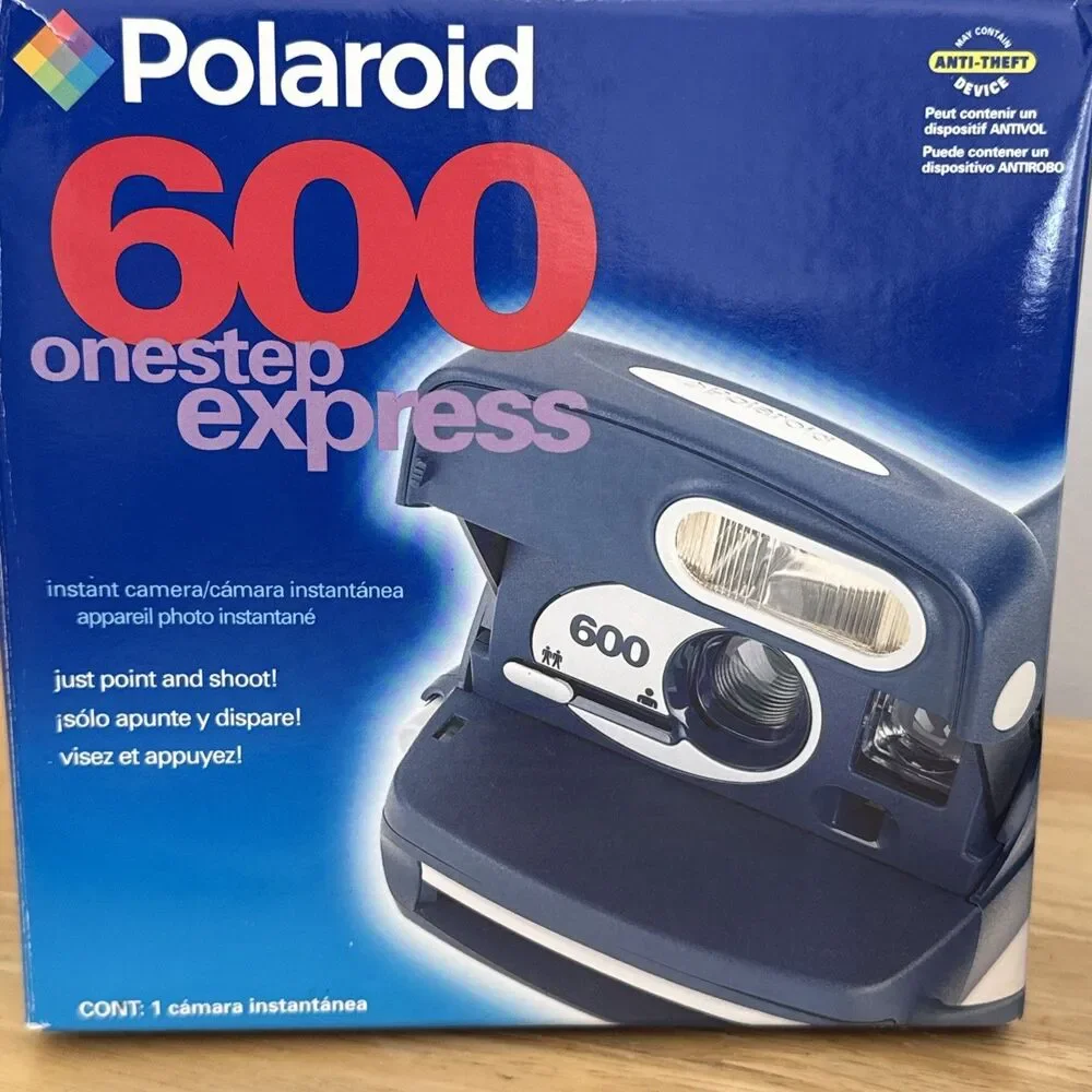 Polaroid One Step Express Instant Film Camera Blue 600 New Open Box Instructions